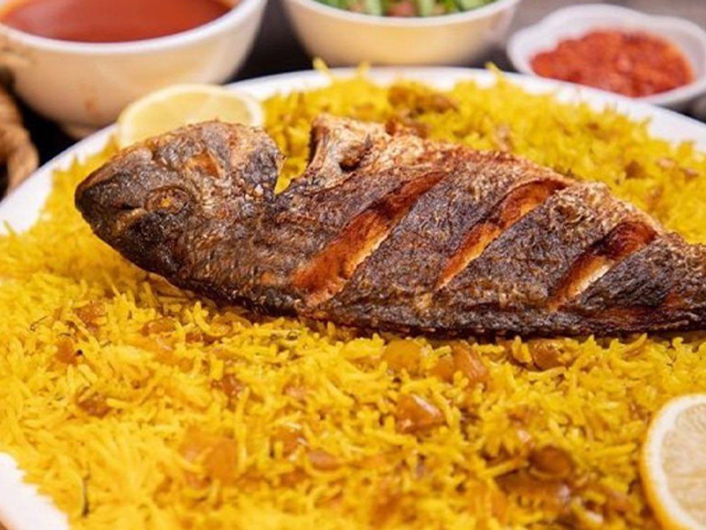 وجبه مرجان مع ارز والسلطه
