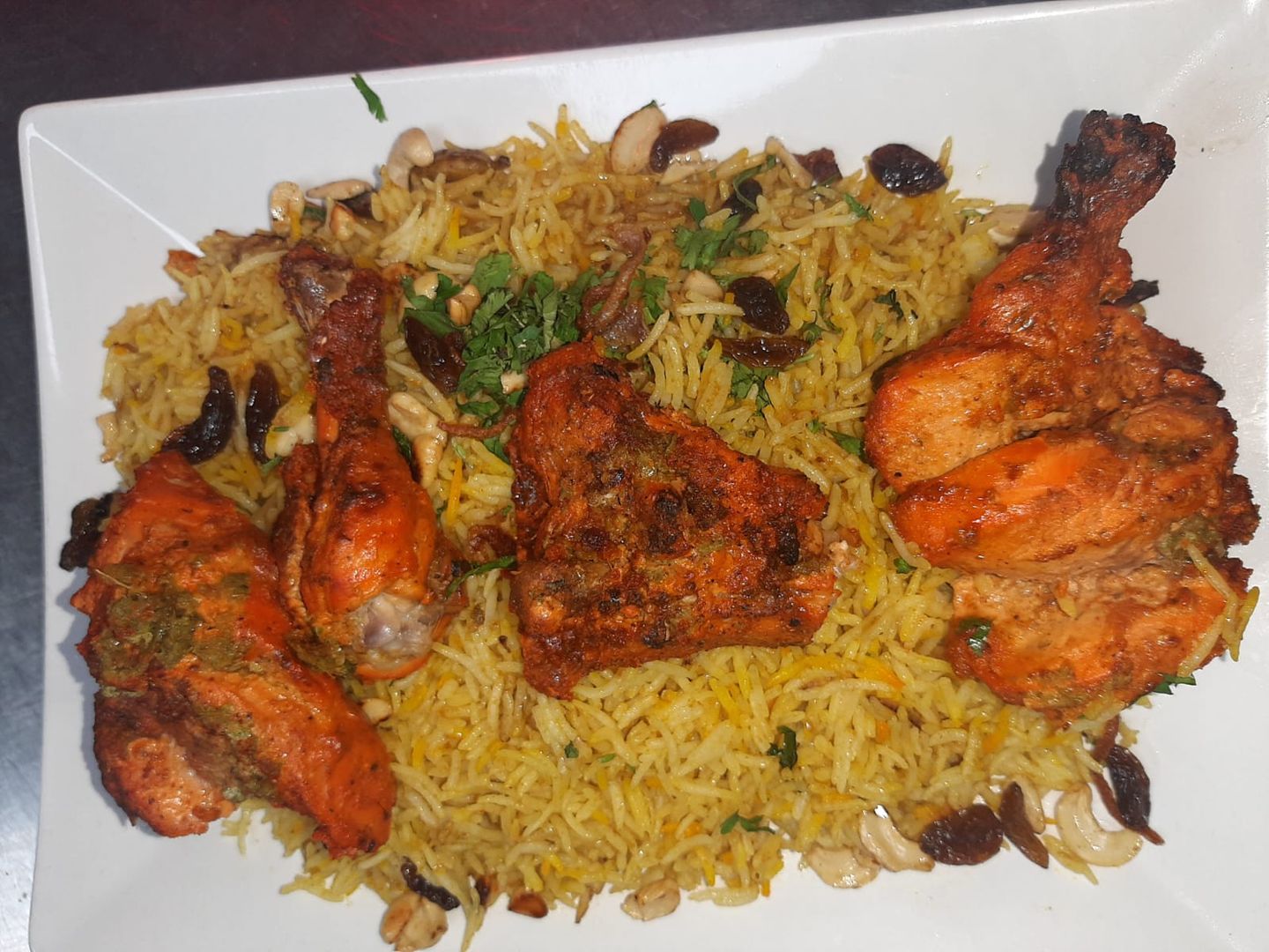 Biryani Rice With Tandoor Chicken 1/2
