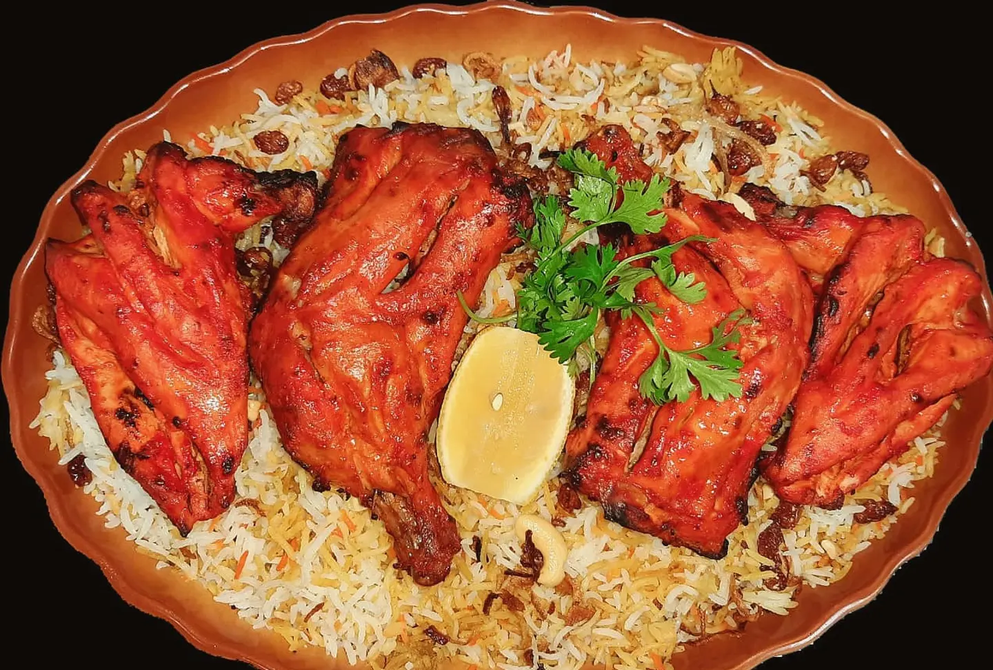 أرز برياني مع دجاج التندور