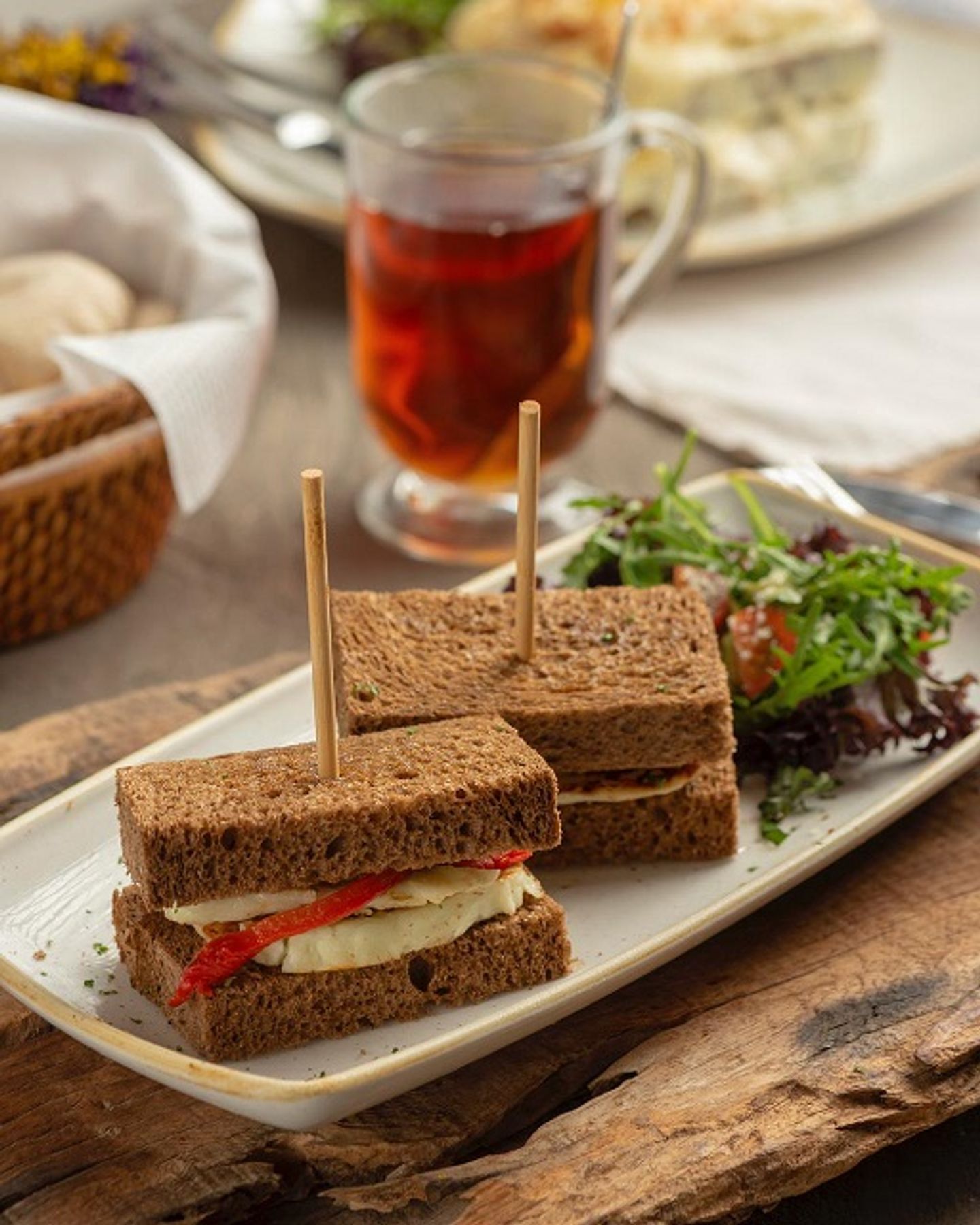 Haloumi Basil Sandwich