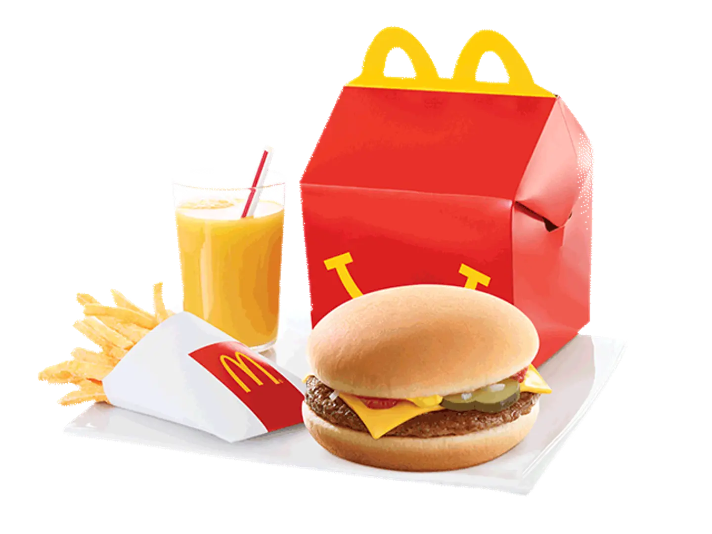 Happy Meal Cheese Burger With Fries