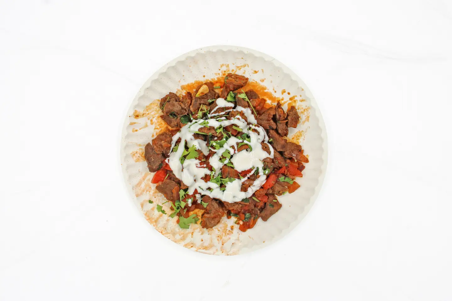 لحم مقلقل مع الجبن