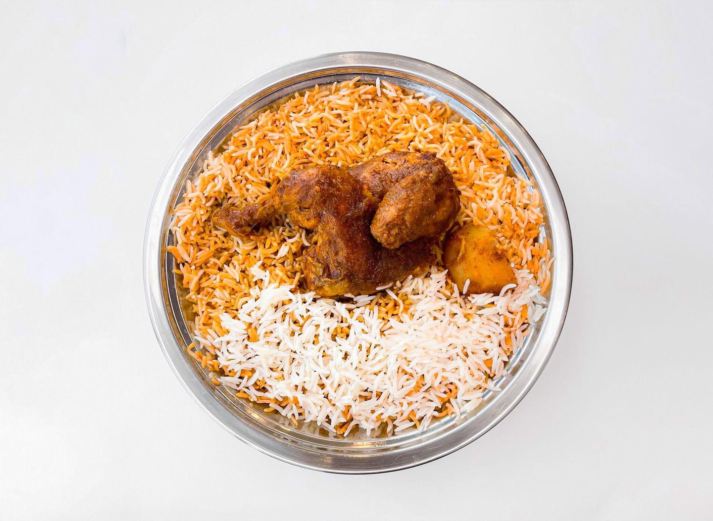 رز كابلي مع نص دجاجه