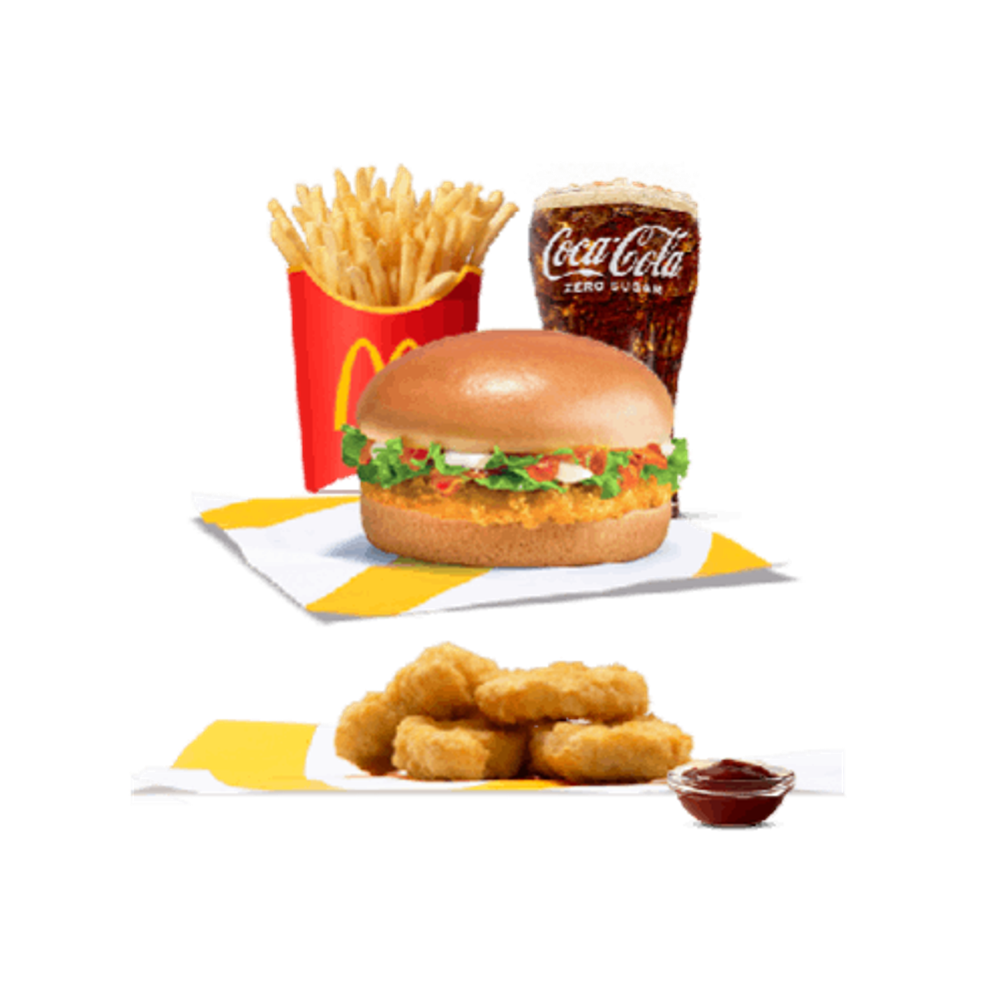 Large Swicy Chicken With 4pc Mc Nuggets