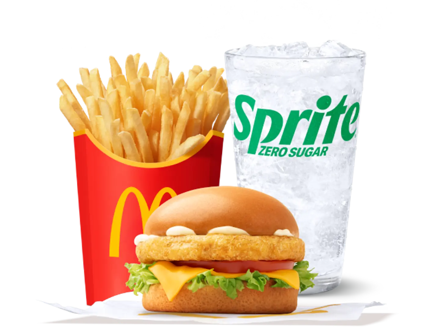 Large Chicken Burger Deluxe Meal