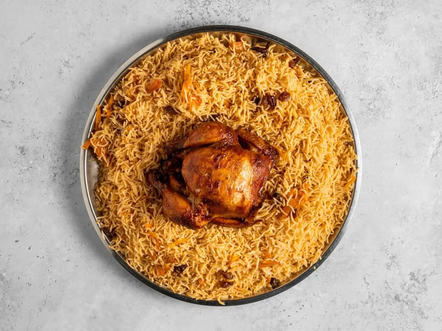 Half Grilled Chicken With Rice
