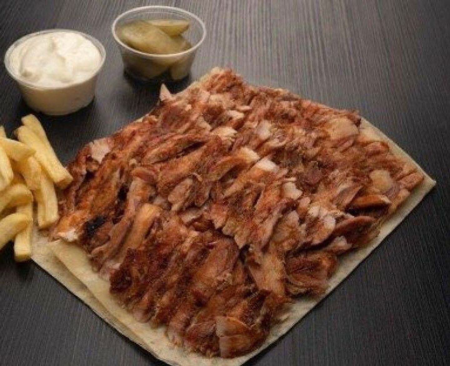 صحن شاورما شرائح وسط