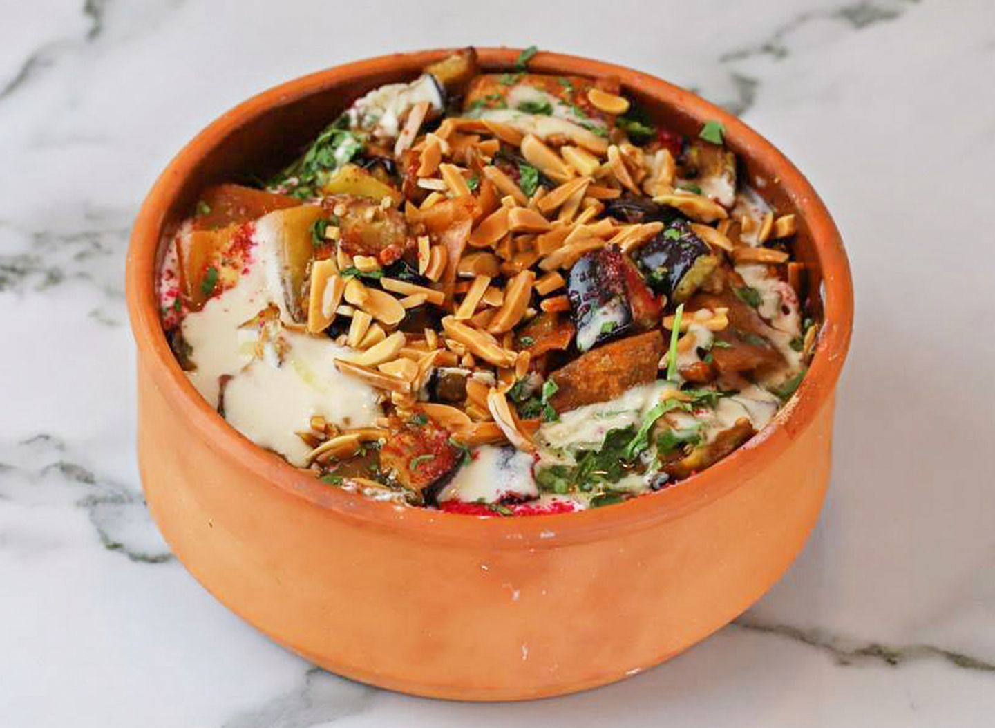 Eggplant Fatteh With Ghee And Nuts