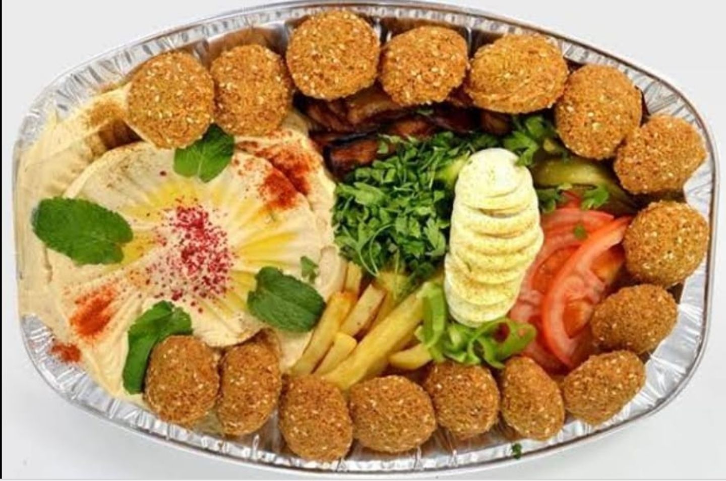 صحن فلافل مشكل كبير