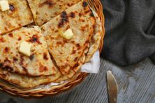 خبز النان بالزبدة
