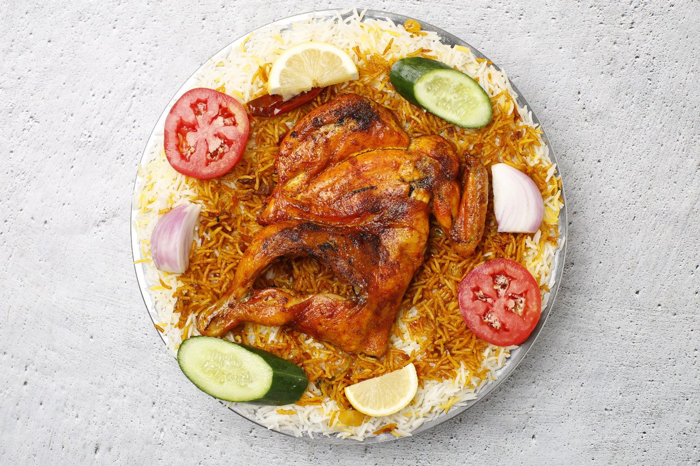 Madhbi Chicken And Red Rice   Half A Chicken