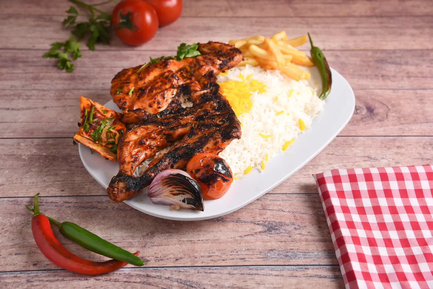 Grilled Chicken With Rice
