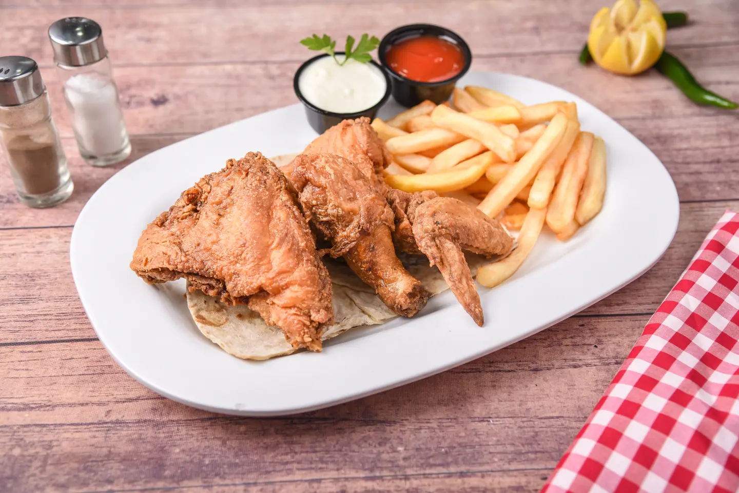 Chicken Broasted Half (4 Pieces)