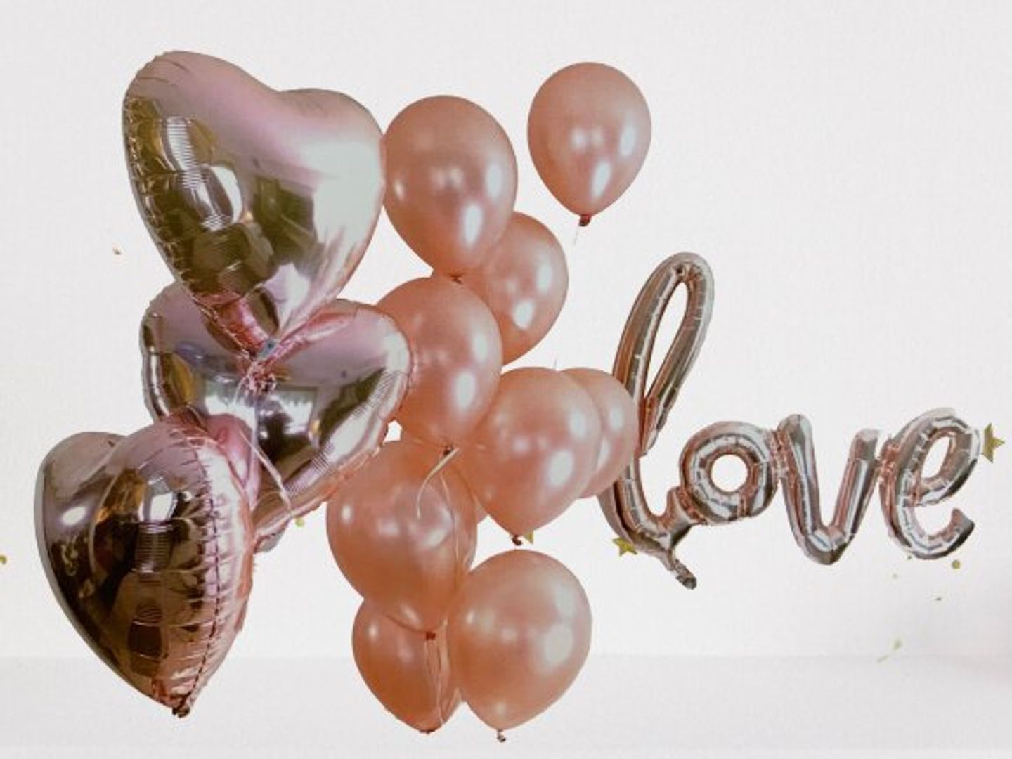 Golden Rose Balloon Set