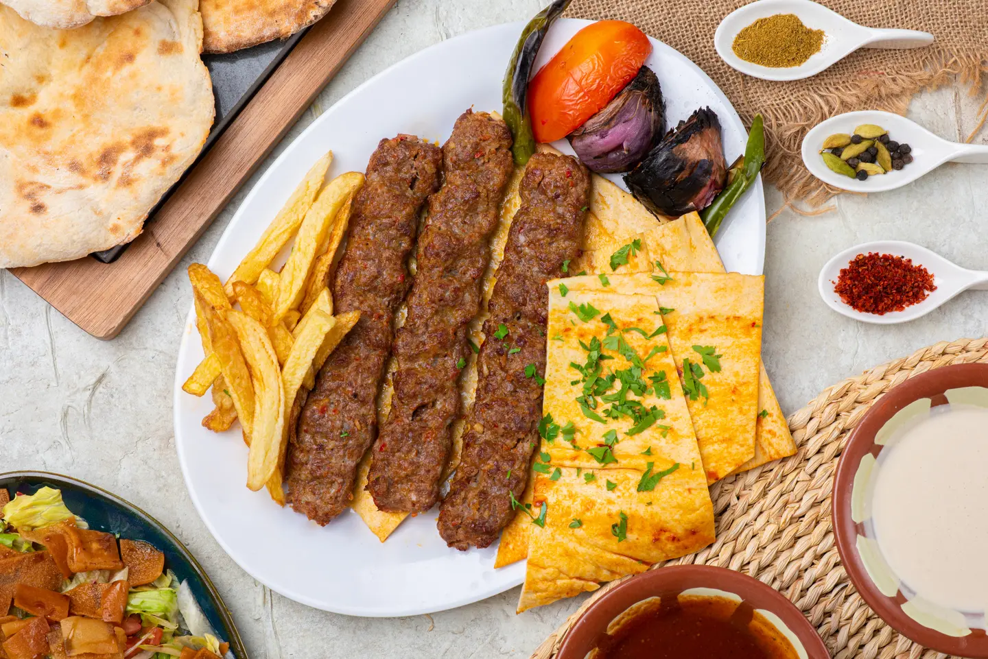 كباب لحم صحن
