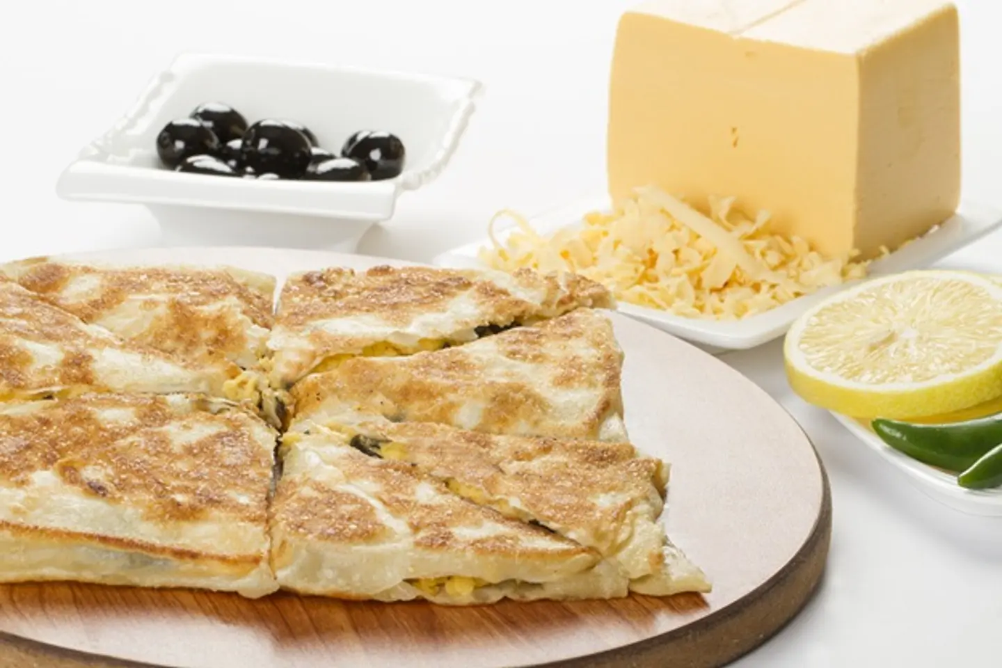 Cheddar Cheese  With Olives Pie