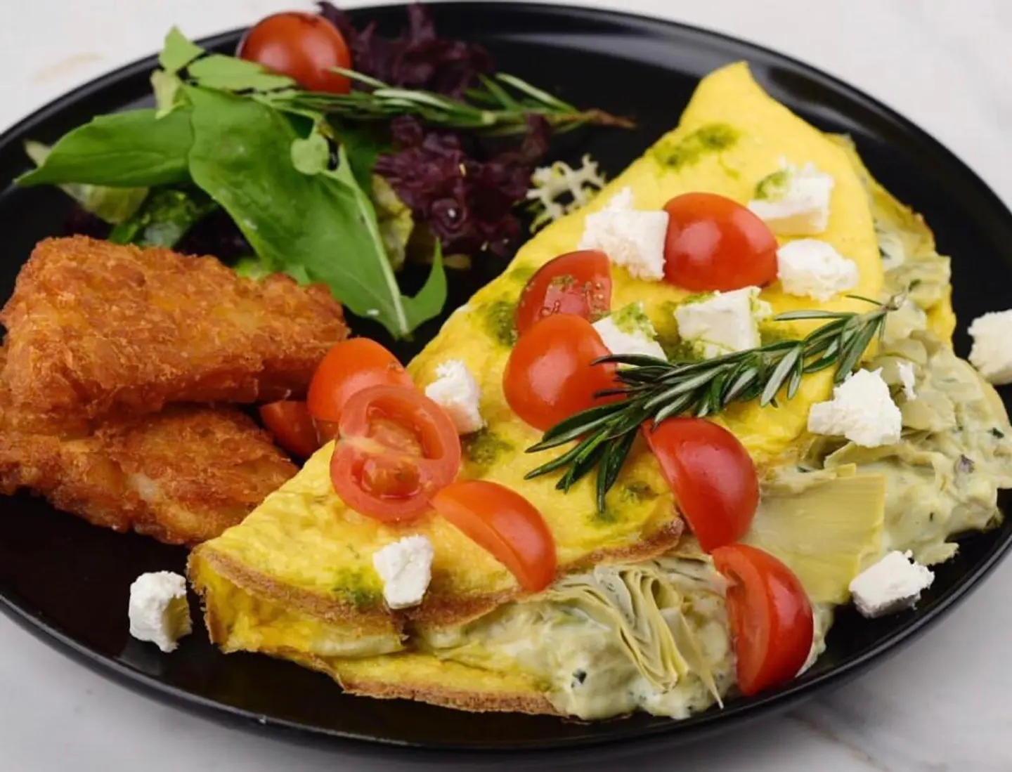 Artichoke & Spinach Omelet