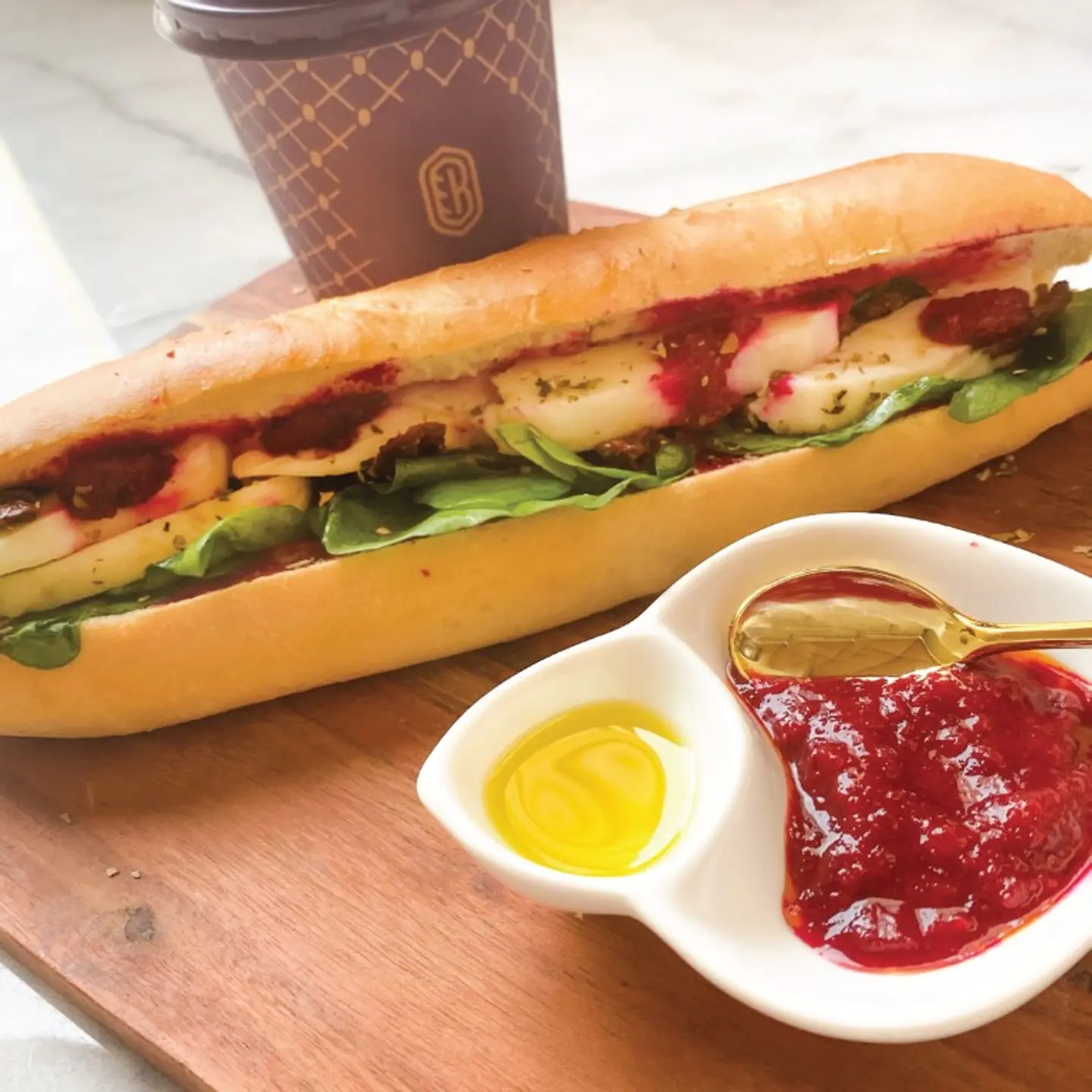 Halloumi Sandwich With Dried Tomato