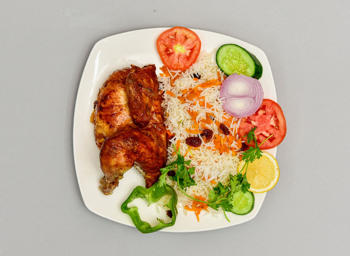 نص حبة شواية مع الأرز