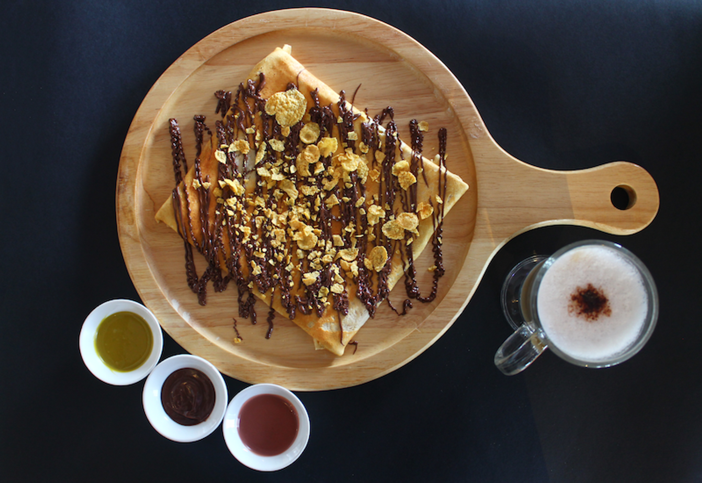 Crepe With Nutella And Cornflakes