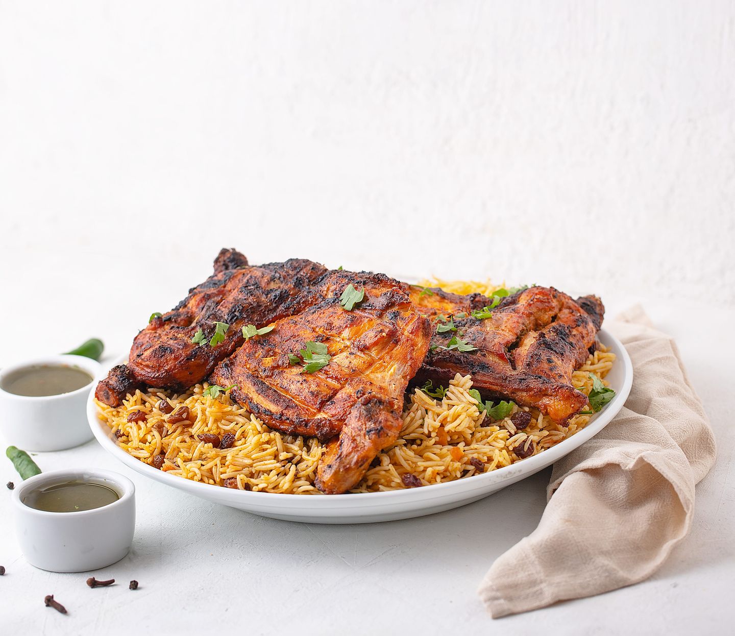 Whole Charcoal Chicken With Rice