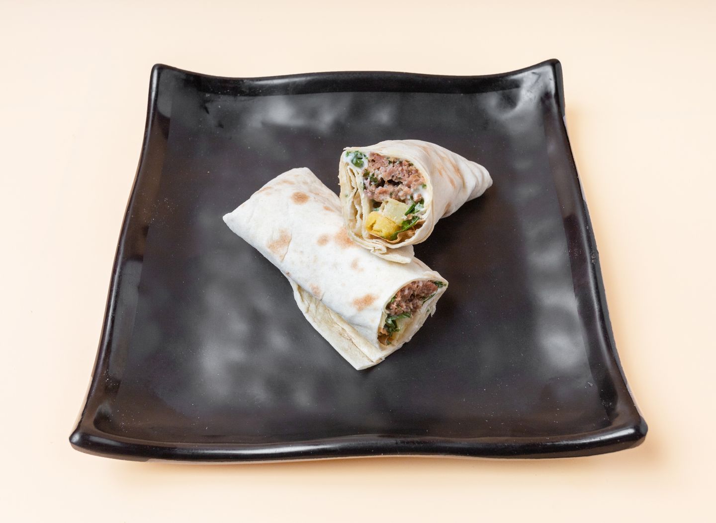 Meat Kebab Sandwich With Nuts