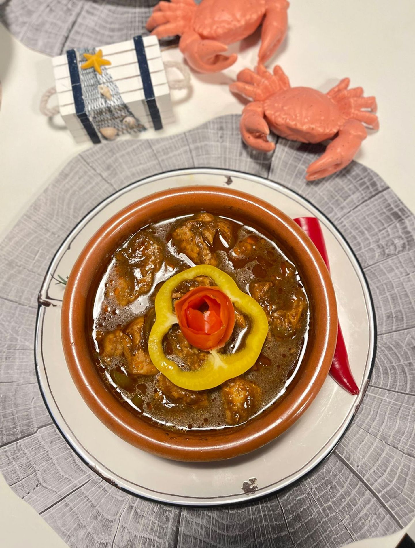 طاجن فيليه بالحمر