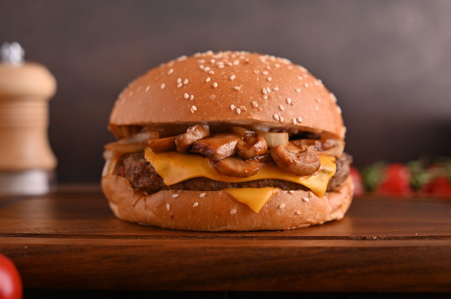 Swiss & Mushroom Burger