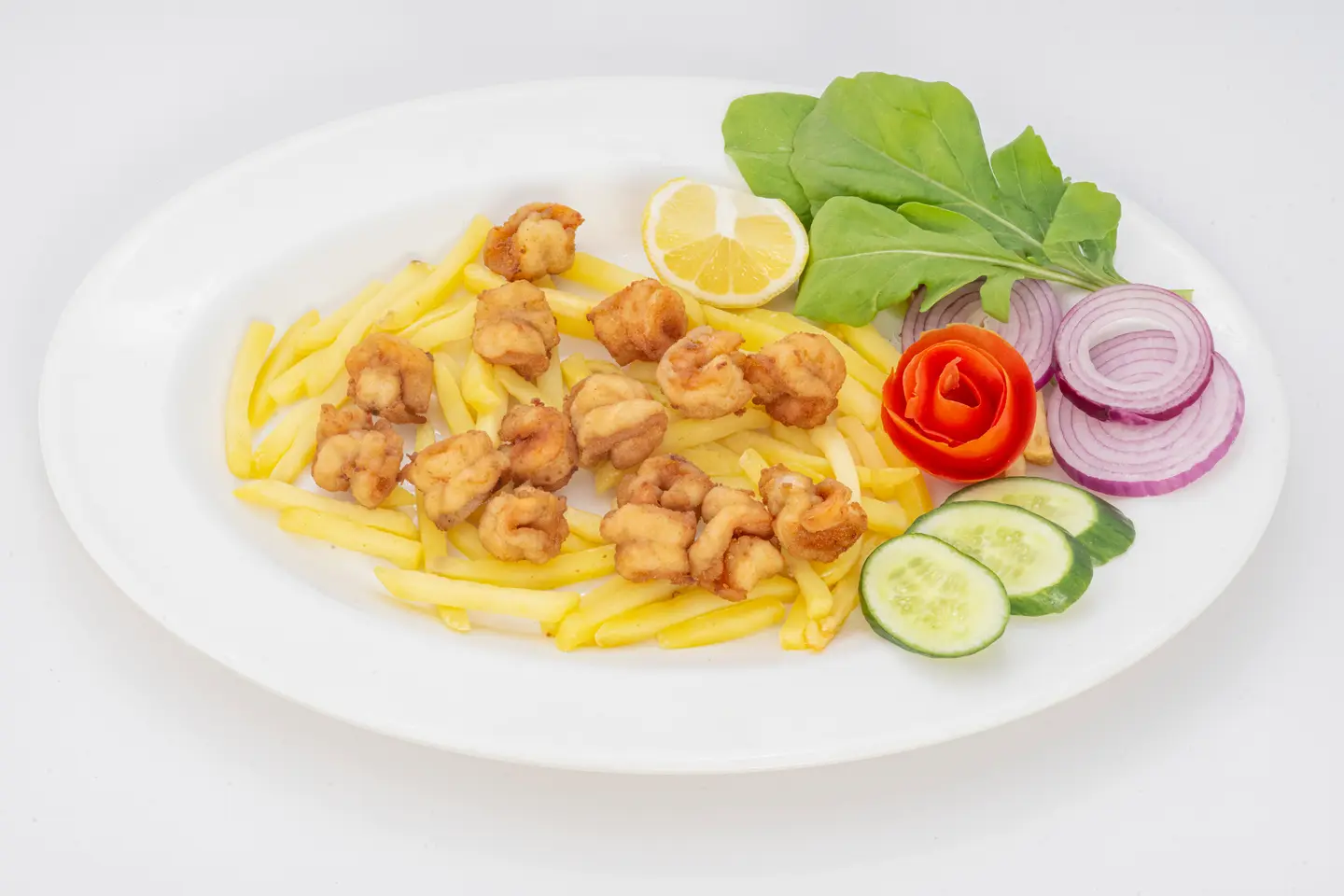 وجبة جمبري مع رز صيادية