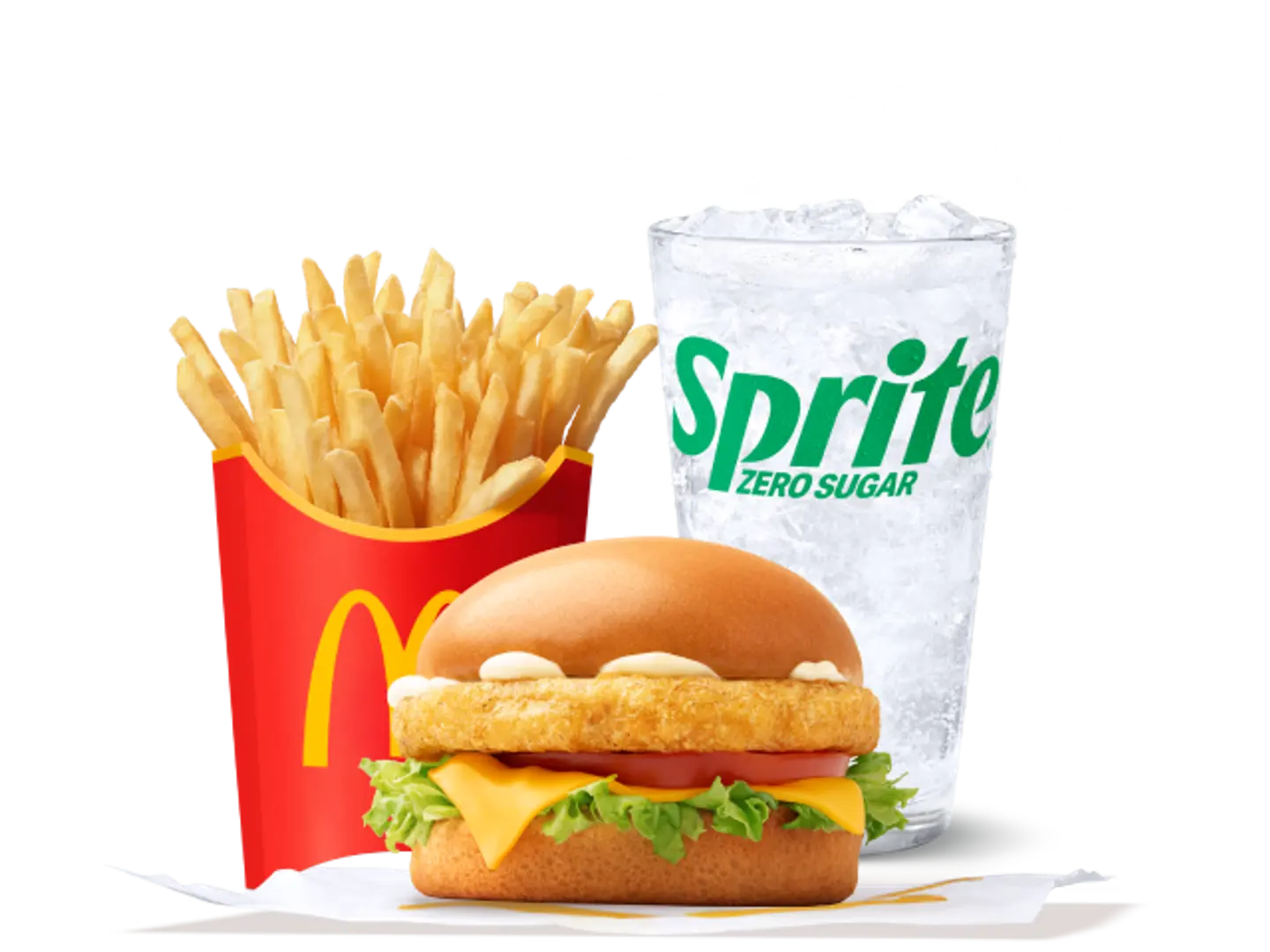 وجبة تشيكن برجر ديلوكس وسط