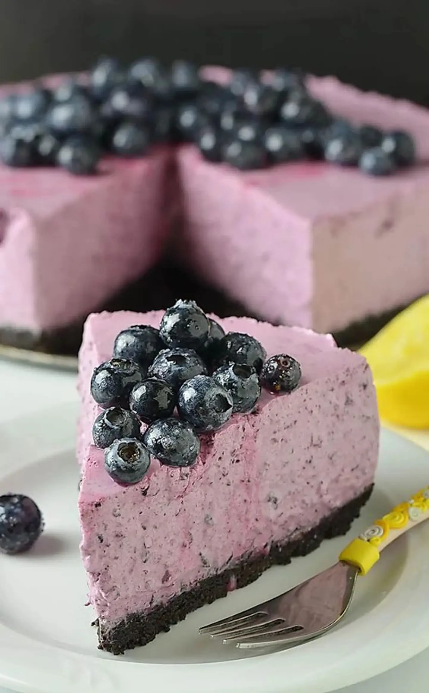 تشيز كيك توت أزرق