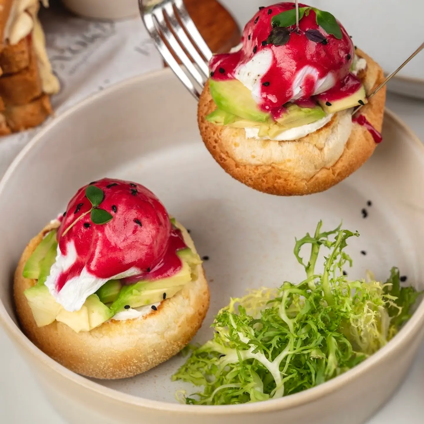 Egg Beetroot Benedict