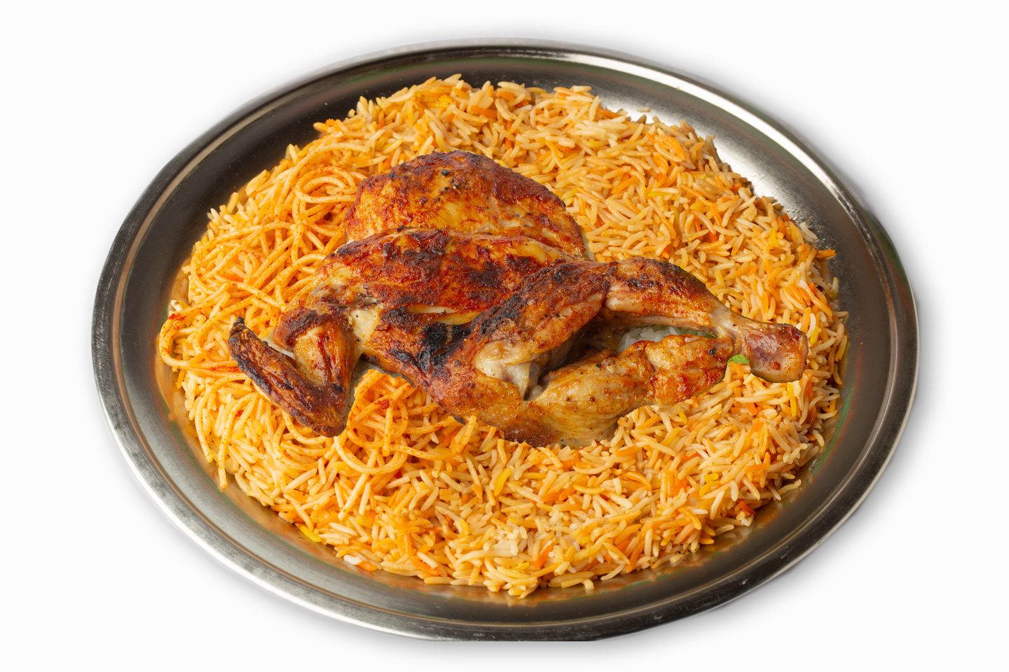 Half Chicken On Coal With Mandi Rice
