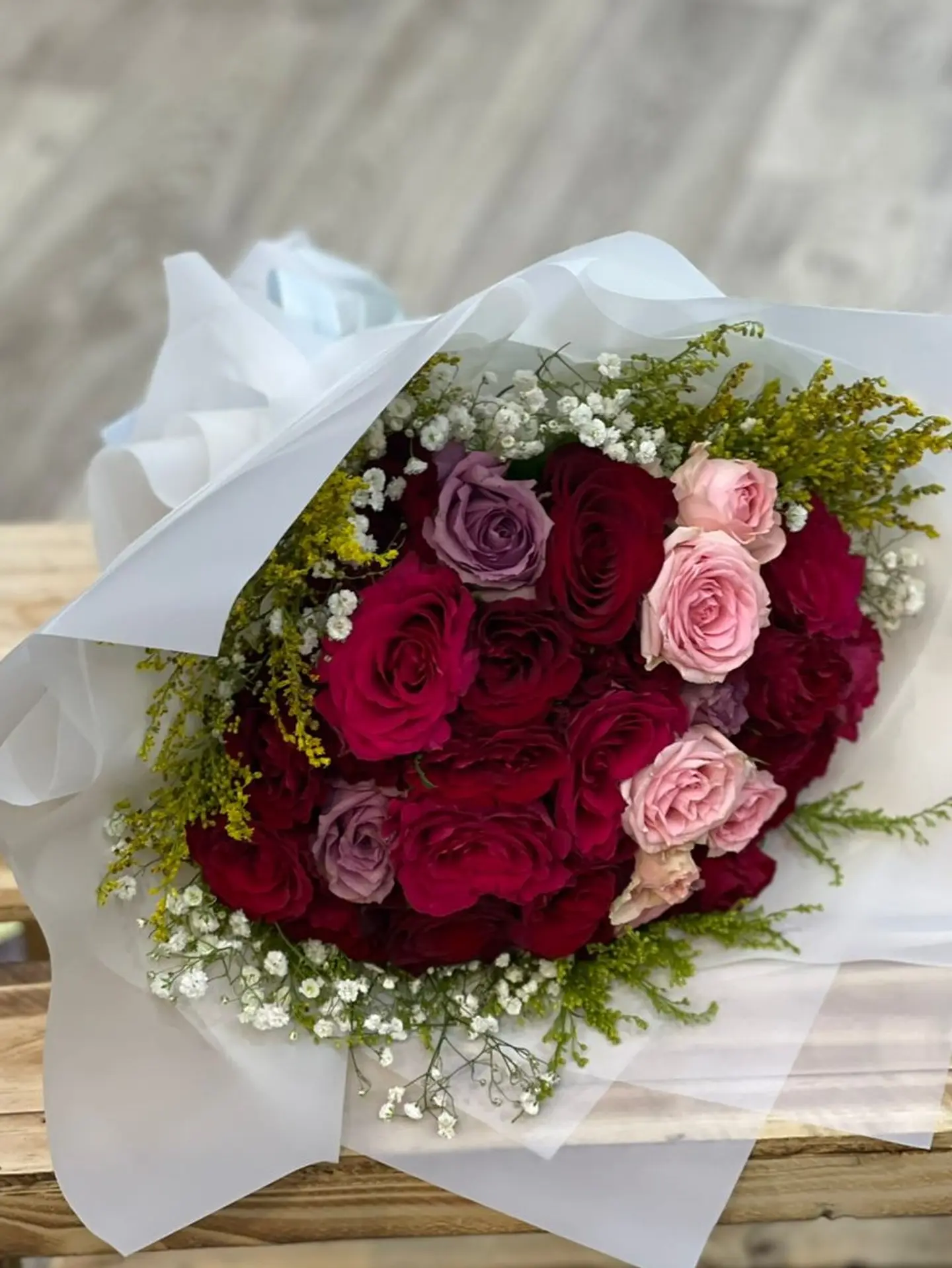 باقه ورد ملون