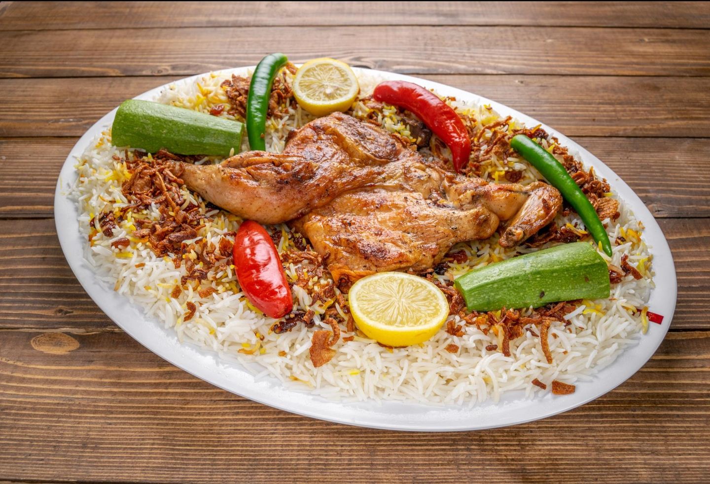 Shabi Rice With Chicken - Half A Chicken