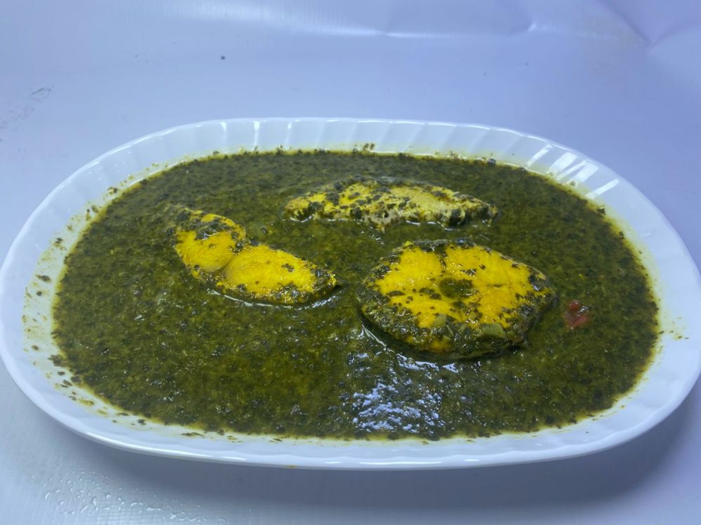 مغش سمك بالملوخية