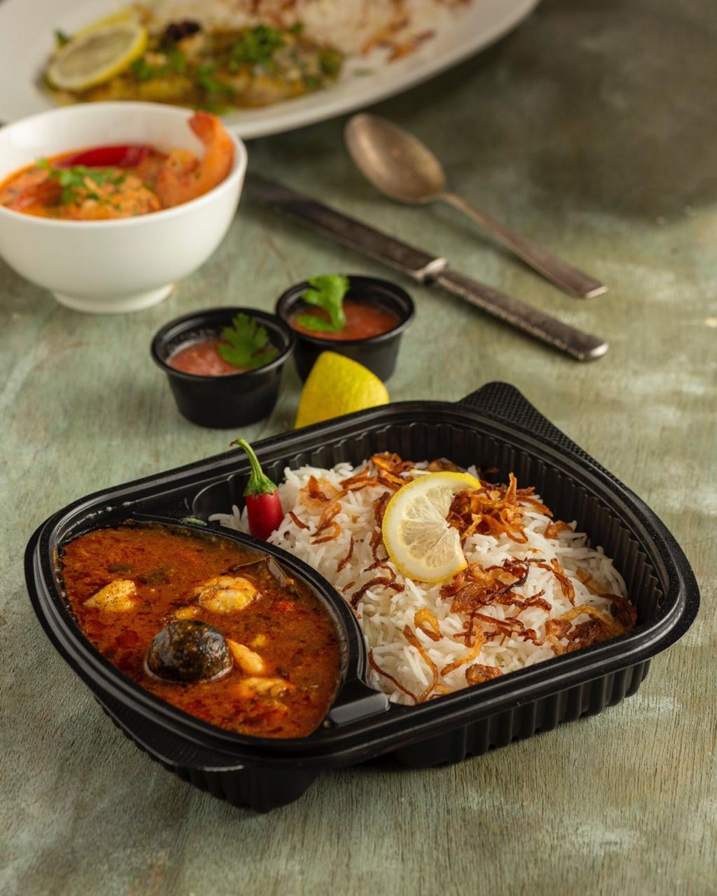 Shrimp Salonah With White Rice
