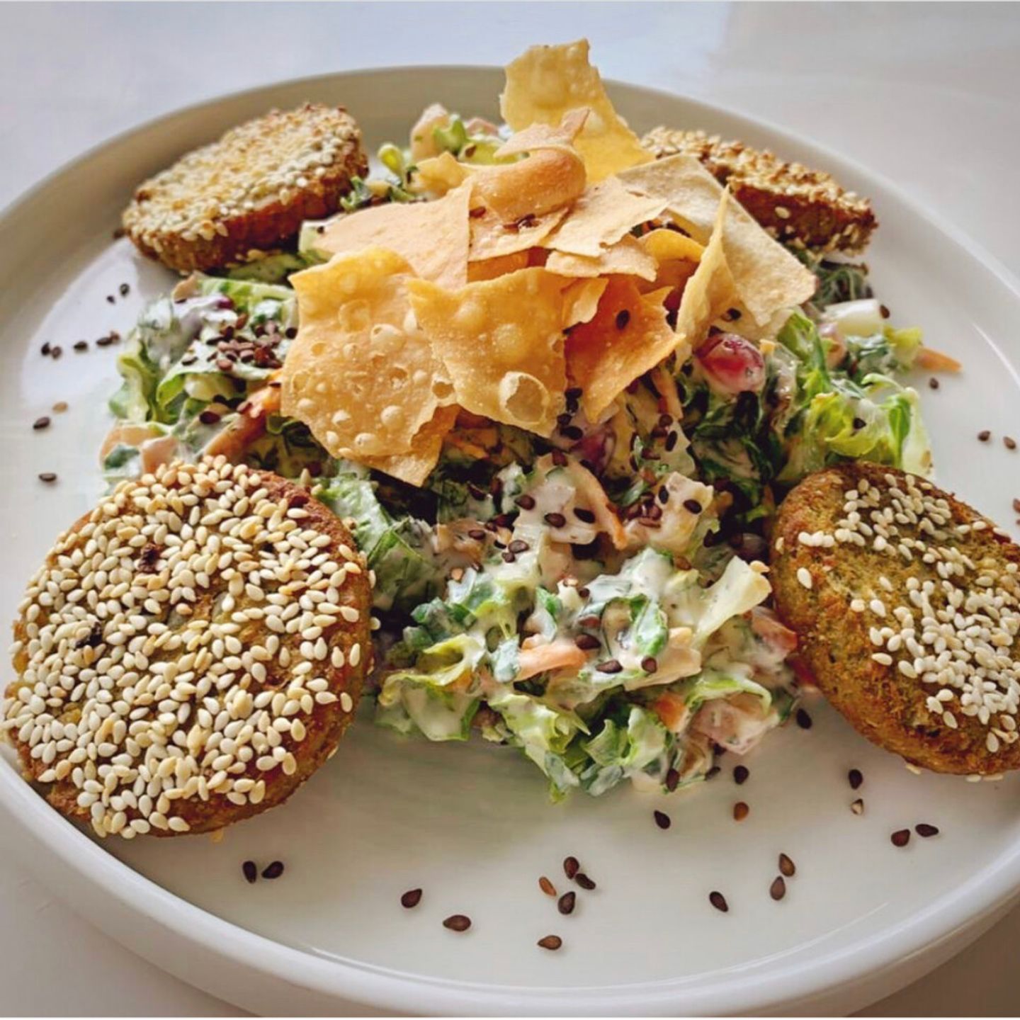 Grilled Falafel Salad