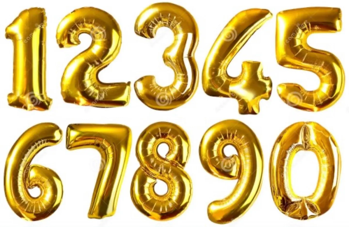 بالونات هيليوم أرقام