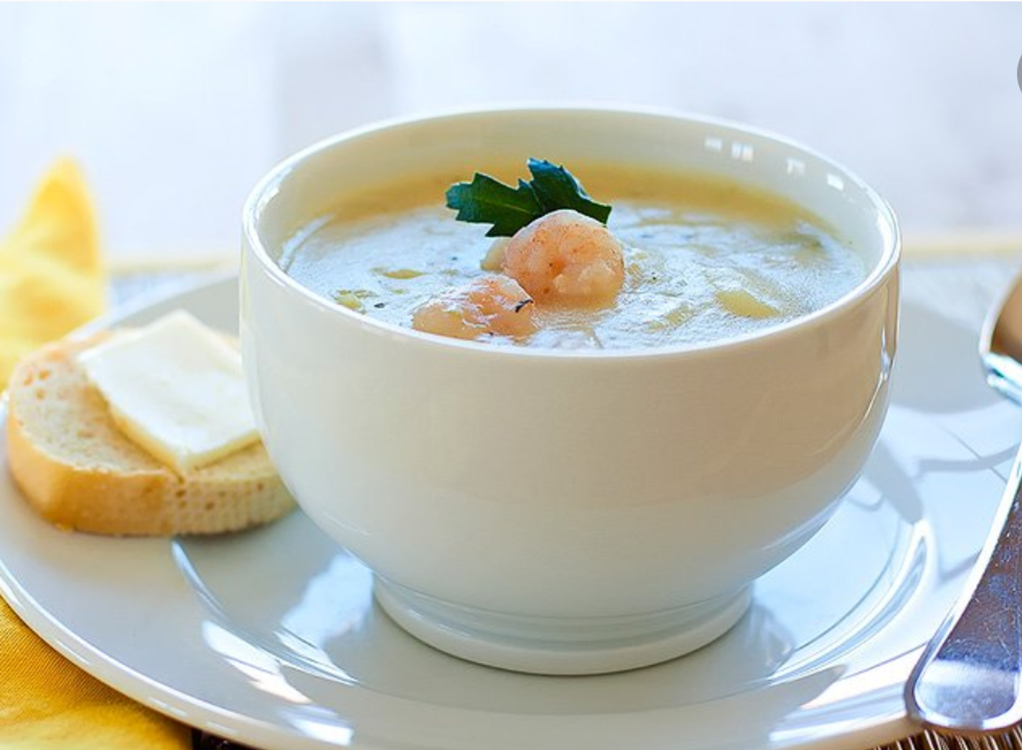 شوربة جمبري بالكريمة