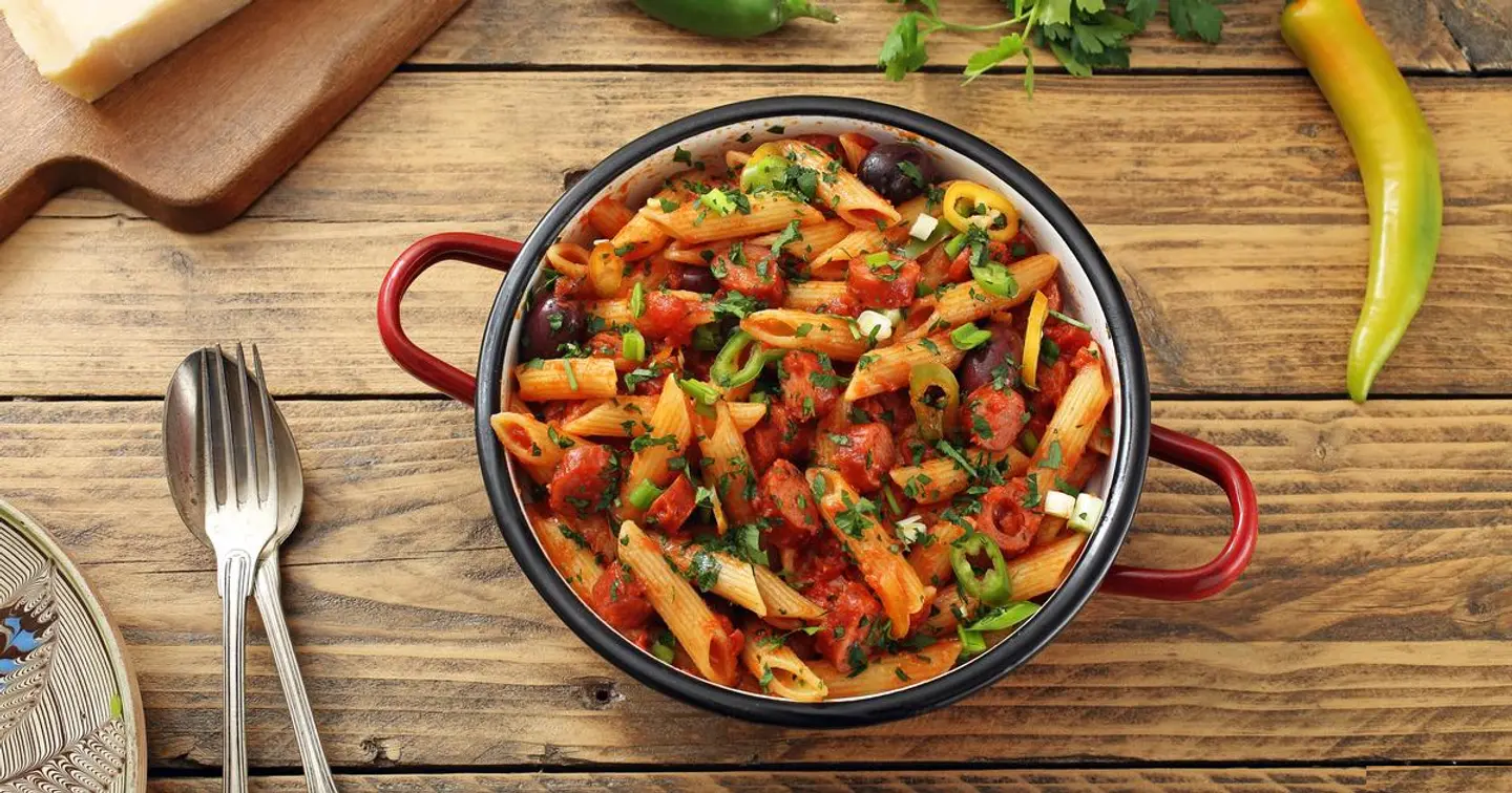 Pasta Tagine With Red Sauce