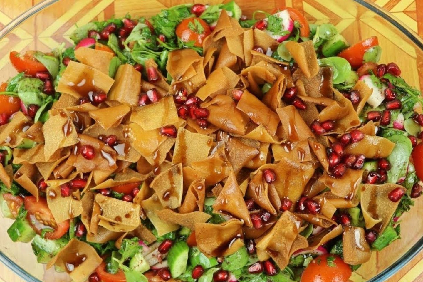 Fattoush Salad With Pomegranate Molasses