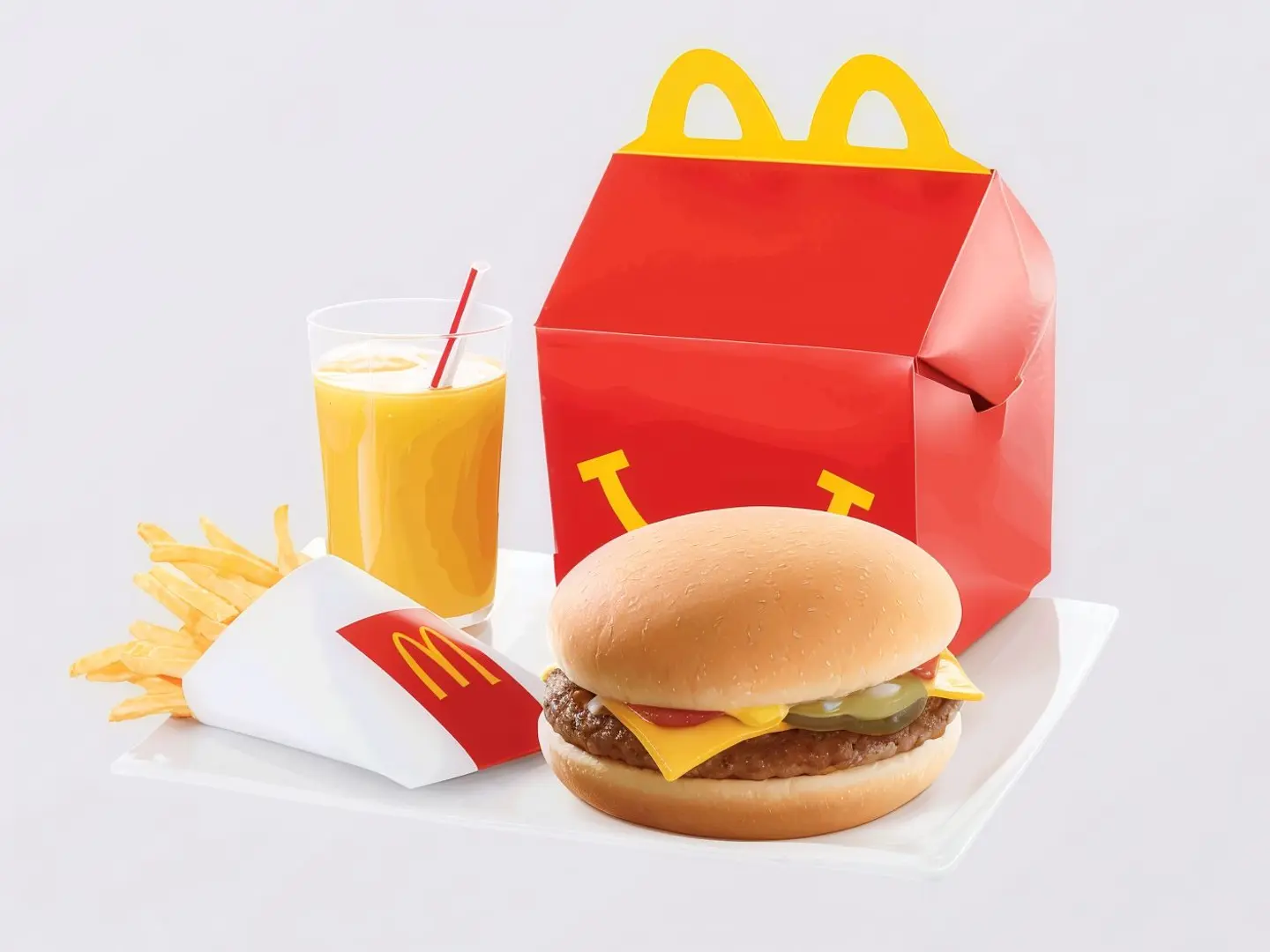 Happy Meal Cheese Burger With Fries