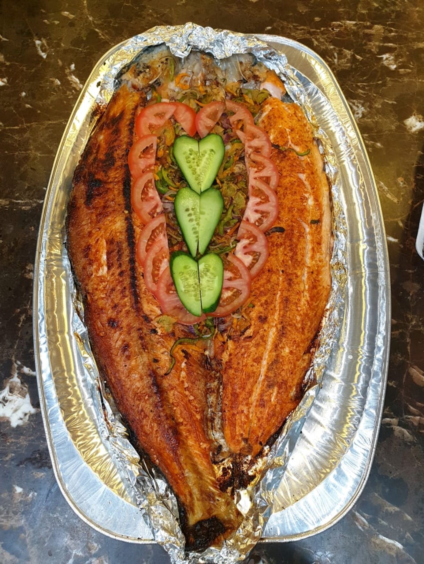 طبق السلمون