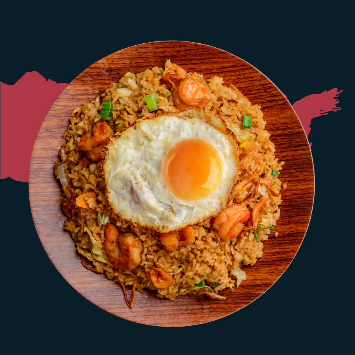 أرز مقلي بالخضار والجمبري