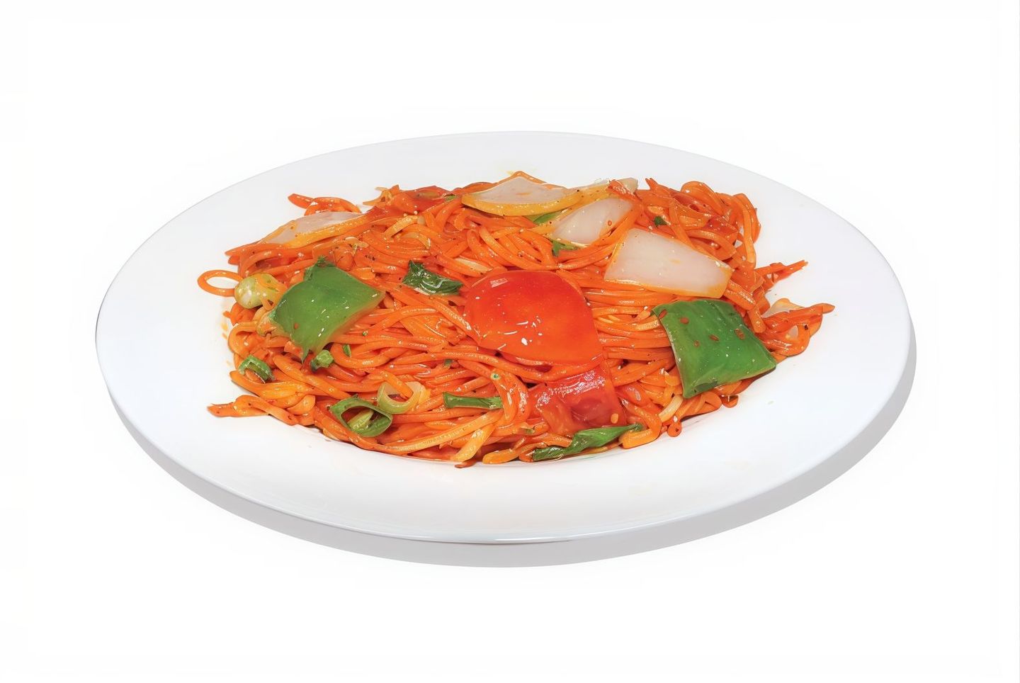 Chicken Shezwan Spaghetti Pasta
