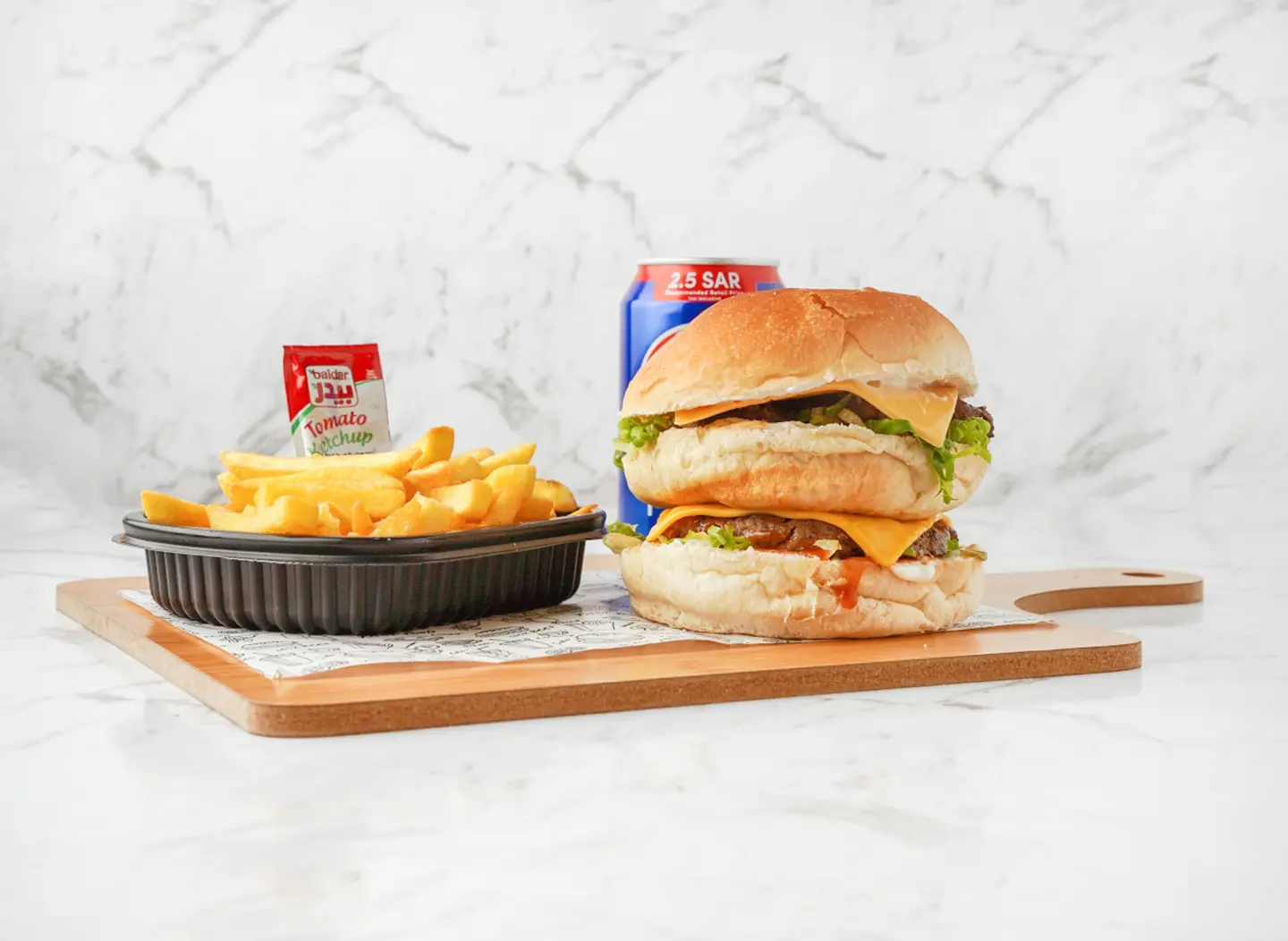 Double Beef Burger Meal