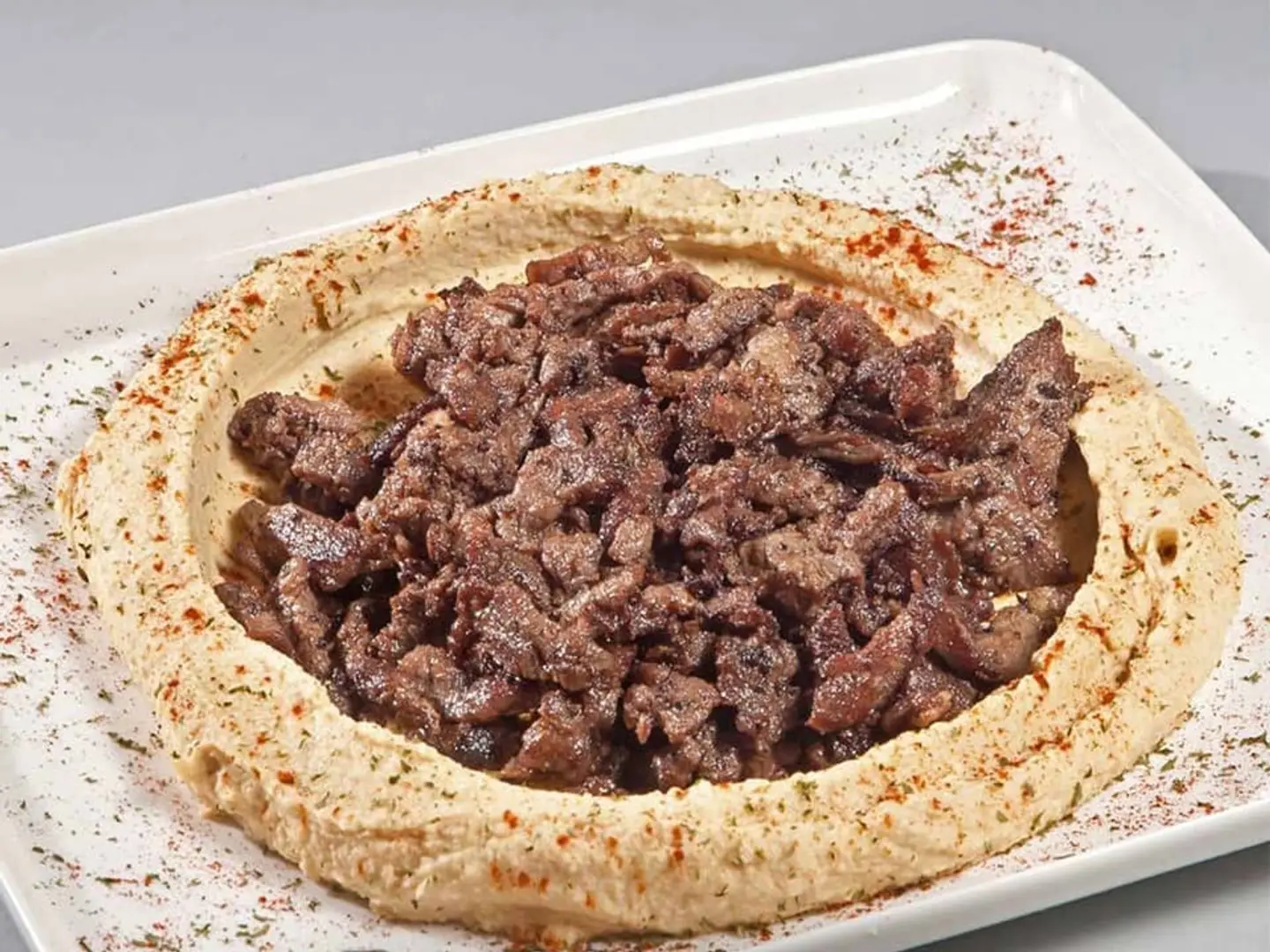 صحن حمص لحم