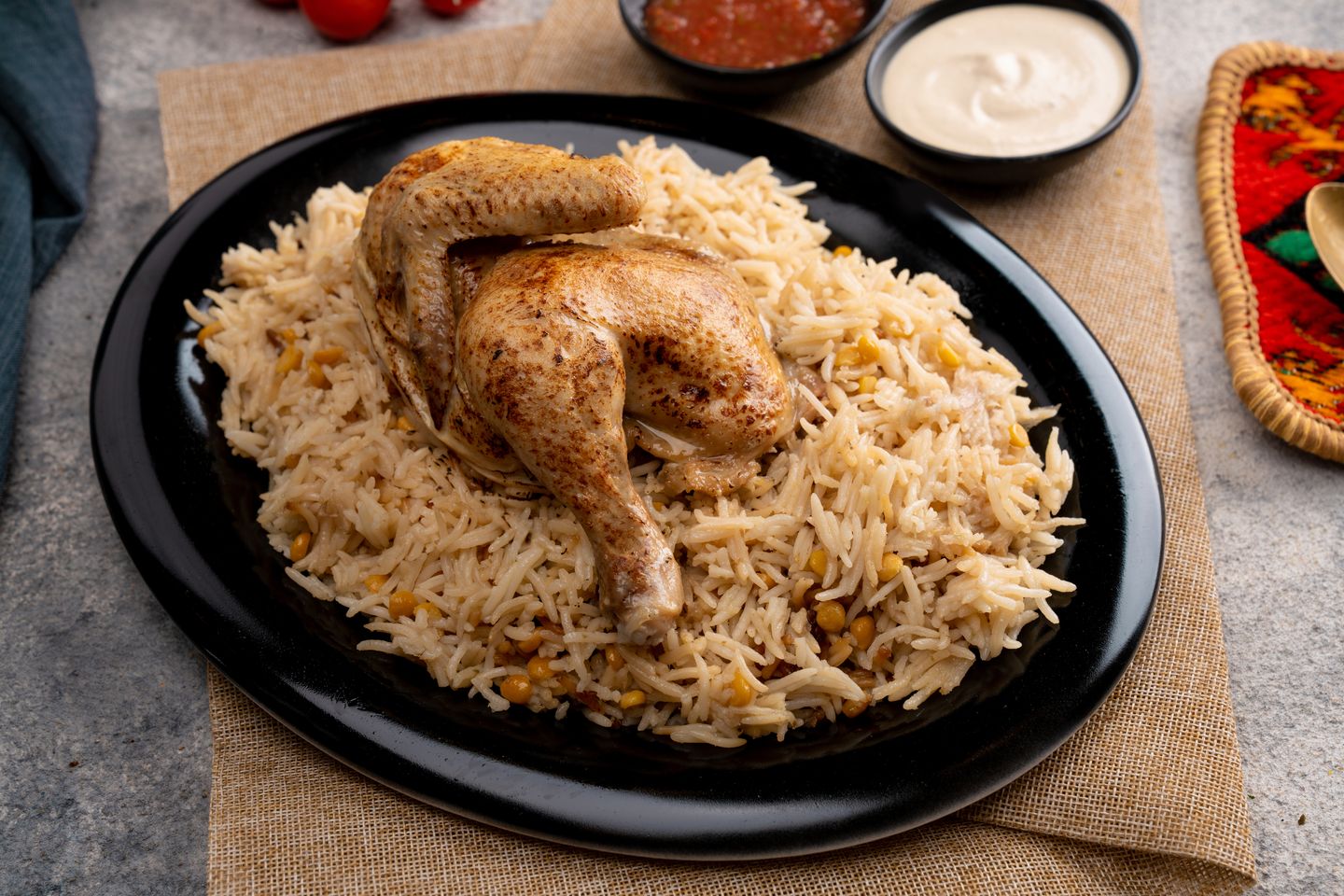 Chicken With Hommous Rice