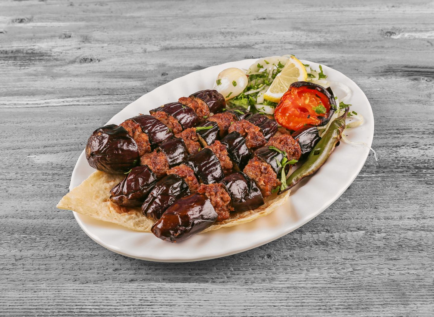 Eggplant Kebab - For One Person